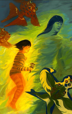 Guardian Angel, 60x40", acrylic on canvas